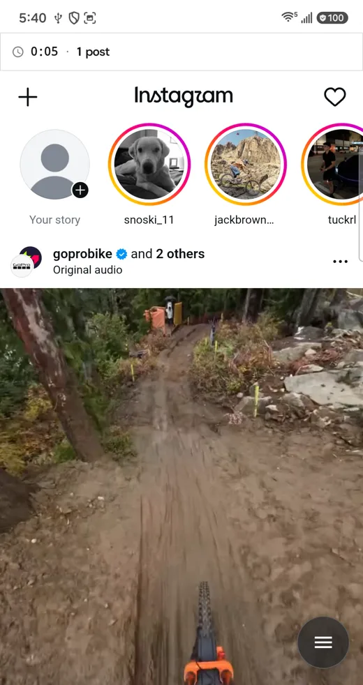 Instagram inside SocialLite - stories and posts from friends, no Reels